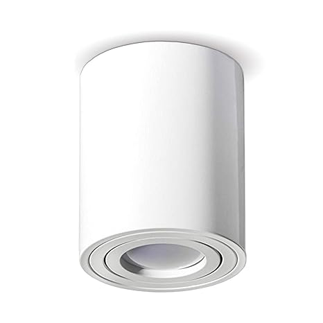 Aufbauleuchte Deckenleuchte Aufputz LED MILANO -LANG-GU10 230V[rund,weiss,schwenkbar] Deckenleuchte Strahler Deckenlampe Würf