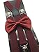 Burgendy Maroon Color Wedding Accessories Adjustable Bow Tie & Suspenders