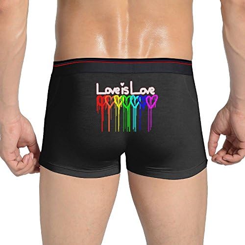 Mkajkkok Love Is Love-LGBT Men's Underwear Cotton Stretch Panties Underwear.