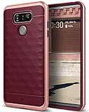 Caseology for LG G6 case [Parallax Series] - Slim Protective Secure Grip with Textured Geometric Design Case for LG G6 - Burgundy