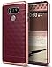 Caseology for LG G6 case [Parallax Series] - Slim Protective Secure Grip with Textured Geometric Design Case for LG G6 - Burgundy