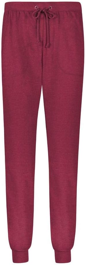 Fleece Cotton Sweatpants for Men Regular-Fit - Ribbed Bottom Sweatpant Burgundy-Ribbed Bottom 4X