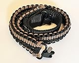 Ten Point Gear Extra Wide Gun Sling Paracord 550 Adjustable w/Swivels (Multiple Color Options) (Black & Coyote Brown)