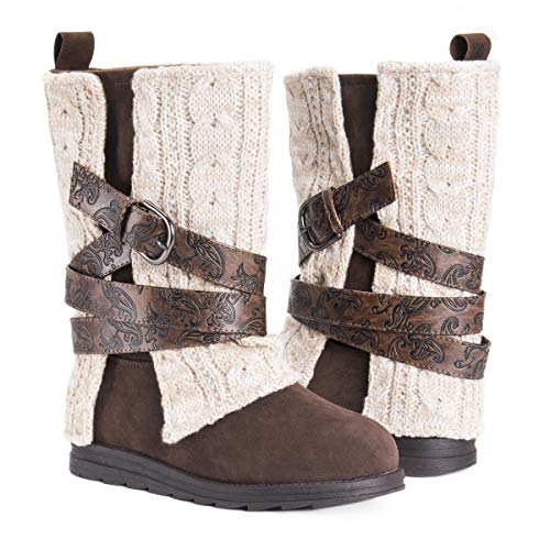 muk luks women's nikki belt wrapped boot