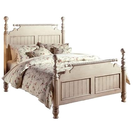 Amazon Com Hillsdale Wilshire Poster Bed In Antique White