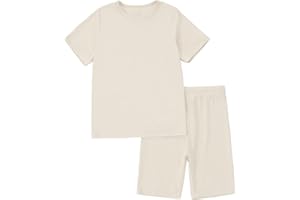 MICHLEY Bamboo Baby Boys Girls Pajamas Set for Boys 2-8Years, Soft Stretchy Viscose Baby Pajamas, Fit Sleepwear, Gift