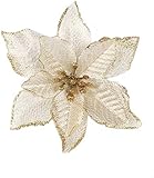 Fnbgl Christmas Glitter Poinsettia 10pcs Christmas