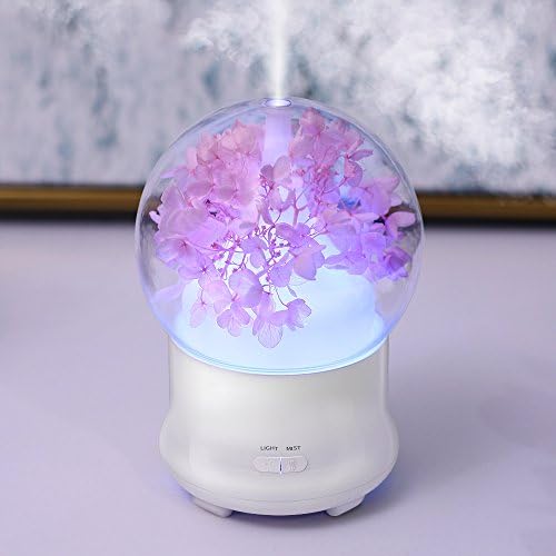 od19 Eternal Flower Aromatherapy Humidifier Mini Cool Mist Humidifier USB Desktop Air Humidifier Mini with Night lamp For Home, Office, Bedroom, Baby Room and Cars (Pink)