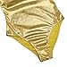 YiZYiF Gymnastics Leotard Women/Girls One Piece Long Sleeve Metallic Athletic Dance wear Gold Medium