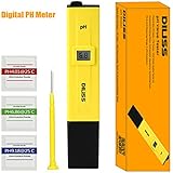 DILISS Digital PH Meter / PH Tester / Mini Water Quality Tester for Household Drinking Water, Hydroponics, Aquariums, Swimming Pools, 0.1PH Resolution - Extra PH Calibration Solution Mixture