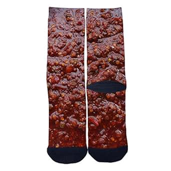 Dihaodedia Thick chilli sauce Socks Mens Womens Multi