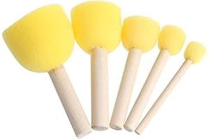 5 Different Round Color Sponge Brush Set Painting Tools Sponge Point Painting Brush Set Painting Crafts Convenient Handled