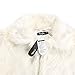 Zicac Men's Long Sleeve Faux Fur Jacket Hook & Eye Closed Luxury Coat Parka (L White)