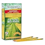 TICONDEROGA Pencils, Wood-Cased #2 HB Soft, Pre-Sharpened With Eraser, Yellow, 72-Pack (13972)