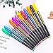 Youandmes 12 Colors/Set Glitter Gel Pens, 12 Colors Glitter Gel Pen Set for Adult Students Coloring Books Craft Doodling
