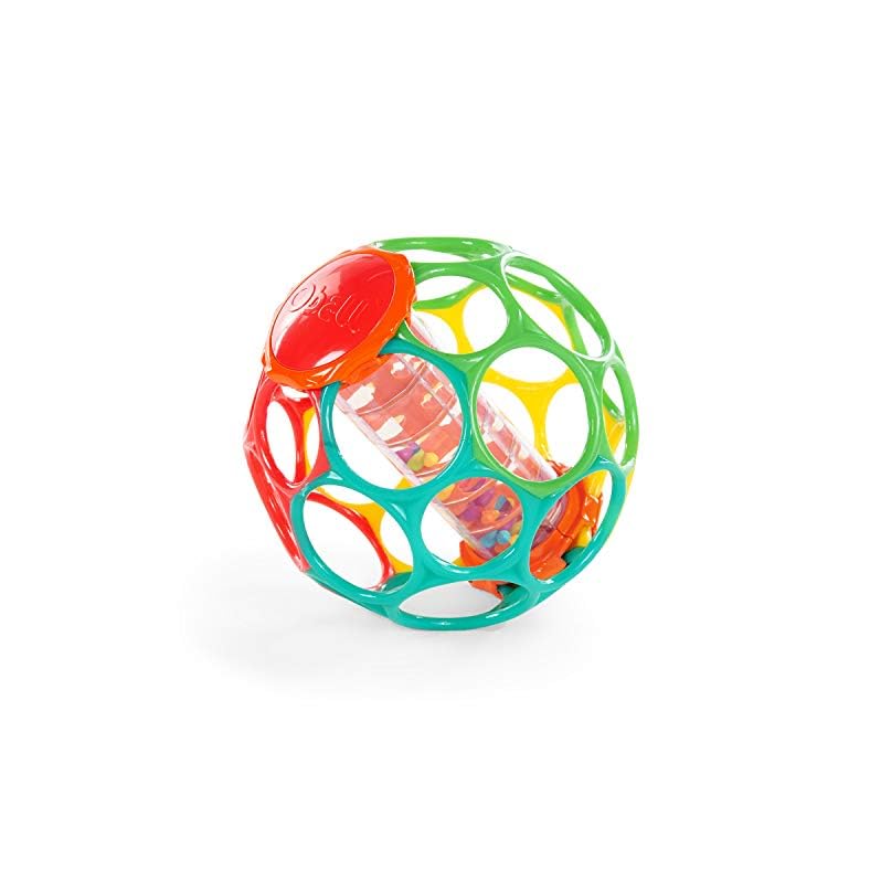 Oball Bright Starts Rollin’ Rainstick Rattle Easy-Grasp Toy, Ages 3 Months +