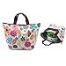 Waterproof Picnic Lunch Bag Lunch Box Tote Insulated Cooler Travel Zipper Organizer Box, flower