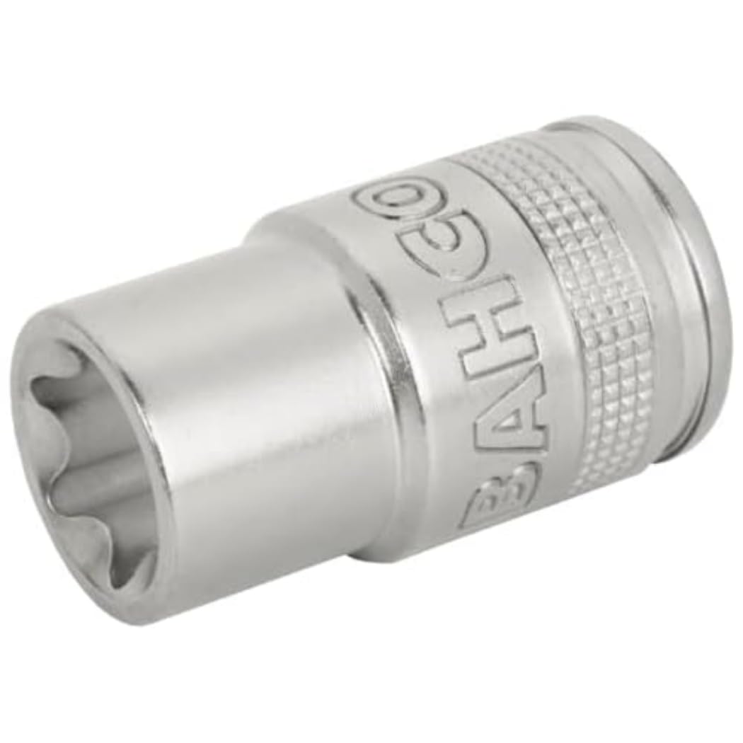 Bahco SB7800TORX-E18 E15 Socket Wrench Insert with Torx Outside Profile, Silver