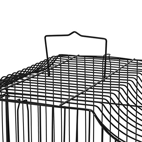 Idealchoiceproduct Metal Bird Flight Cage Portable Parrot Cages Pet Supplies Birdcages Parrot Finch Macaw Cockatoo Large Birdcage Stands W/Casters Wheels 15.6x14x50.6 High