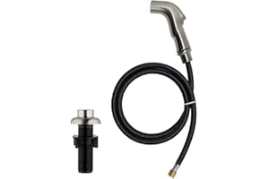 HOUTINGMAAN Kitchen Sink Sprayer Replacement,Side Sprayer for Kitchen Sink,Kitchen Sink Faucet Sprayer with Hose and Holder,Kitchen Sprayer Head Replacement, Brushed Nickel