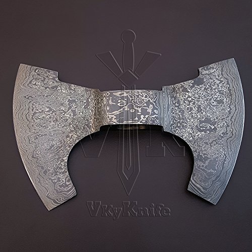 Handmade Damascus Steel AXE Hatchet Head Knife VK2037 - Thumbnail 2