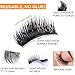 Magnetic Eyelashes, Fake Eyelashes Extensions No Glue Reusable 3D Mink Lashes Kit Natural Look Beauty Enhancer, Make-up Accessorie, Black (Single Magnet, 8 Pcs 2 Pairs)