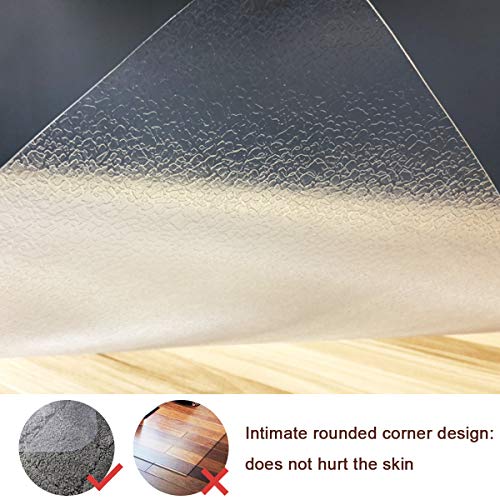 YOUKADA Office Desk Chair Mat for Hard Wood Floor Chair Mat Floor PVC Clear Protection Floor Mat,Chair PVC Plastic Mat, 48" x 36",Premium Quality Chair Mat Thick and Sturdy