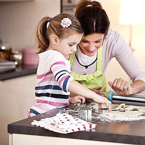 PROKITCHEN Adjustable Rolling Pin Dough Roller with Silicone Baking Pastry Mat, Stainless Steel Rolling Pins with Removable Thickness Rings Guides Spacers (Renewed)
