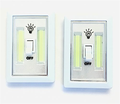 Battery Operated LED Night Light Switches, Green COB 2 Pack, Under Cabinet, Shelf, Closet, Nightligh Battery Operated LED Night Light Switches, Green COB 2 Pack, Under Cabinet, Shelf, Closet, Nightligh