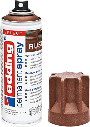 Edding 5200 Permanent Spray - Rust Effect - 200 ml - Acrylic Paint for Painting and Decorating Glass, Metal, Wood, Ceramic, Plastic, Canvas - Aerosol Spray, Acrylic Spray, Paint Spray,4-NL5200936