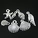 50pcs Antique silver Sarfish Seashell Pendant Charms for jewelry Making