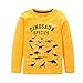Boys Cotton Long Sleeve T-Shirts T Rex Dinosaur Shirt Graphic Tees Yellow Size 7/6-7