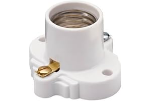 Legrand Pass & Seymour S752WCC10 660W 250V Medium Base A26 Lampholder, Cleat Sockets, Front Wire, White (1 Count)
