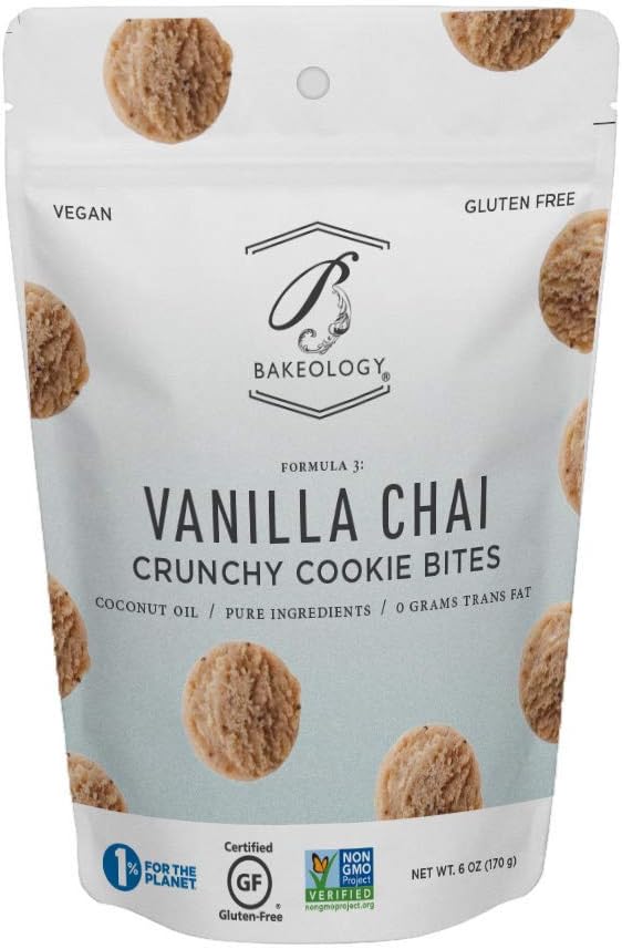 Bakeology Vanilla Chai Cookie Bites, 6 oz
