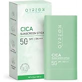 QYREON CICA Sunscreen Stick SPF 50 with Centella Asiatica - Travel Size Face &amp; Neck Sunscreen for Daily Use, Lightweight Portable Sun Stick | 19g