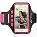 iPhone 6 /6s Plus, Samsung Note 5/4, Sports Armband - Great for Running, Cycling, Workouts or Any Fitness Activity, Sweat Proof - Build in Key + Id + Credit Cards by DanForce (Pink)