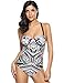Ekouaer Print Swimwear Womens Underwire One-Piece Swimsuit With Padding