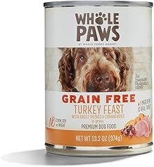 Whole Paws, Grain-Free Wet Dog Food, Turkey Feast with Sweet Potato & Cranberries in Gravy, 13.2 Ounce
