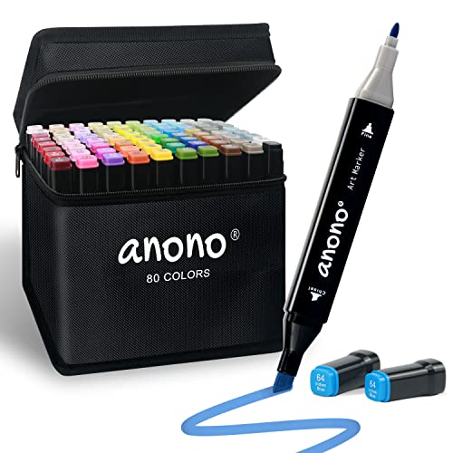 anono 80 Colors Alcohol Marker Dual Tip Marker