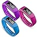 SKYLET Compatible with Garmin Vivofit 2 Bands, Soft Silicone Replacement Bands for Vivofit 2 Wristband Bracelet with Buckle Small Large Kids Men Women (Sky Blue Purple Pink, Small)