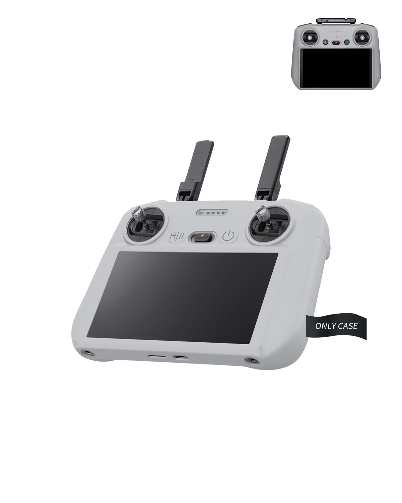 Cover for DJI RC 2 Remote, yystao Silicone Protective Case Cover Compatible with DJI RC2, Dustproof Shell,Scratch-Resistant, Gray