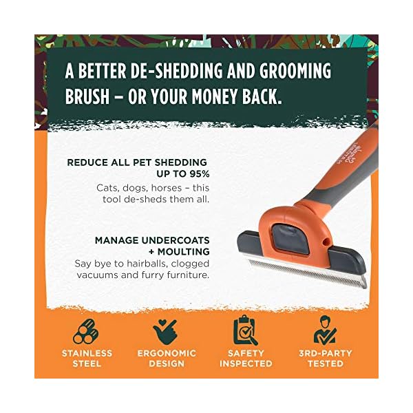 Shedding-Brush-Deshedding-Tool-by-Simply-Natural--Stainless-Steel-Deshedding-Tool-for-Dogs-and-Deshedding-Tool-for-Cats-with-Removable-10cm-Shedding-Blade 𝐖𝐈𝐍𝐍𝐄𝐑 𝟐𝟎𝟐𝟑 Professional Deshedding Brush Tool for Dogs, Undercoat Rake Dog Brushes for Grooming, Brush Tool for Dogs…