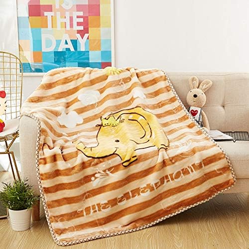 Baby Blanket Unisex Baby Blanket Cotton Double Thick Warm Baby 100X130Cm Dumbo - Yellow Lsc