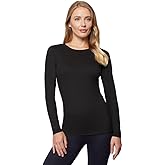 32 Degrees Women's Lightweight Baselayer Crew Top | Long Sleeve | Form Fitting | 4-Way Stretch | Thermal