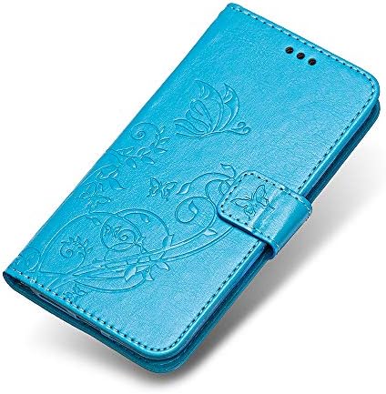 Sony Xperia Z3 Compact Case, The Grafu® Leather Wallet Case Embossed Design Stand Function Cover with Credit Card Slot for Sony Xperia Z3 Compact, Blue