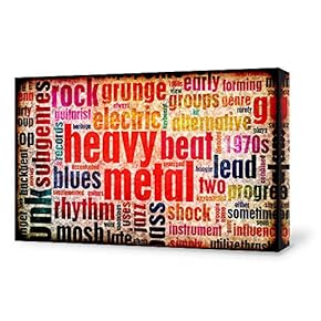 Words Collage Design Painting Artwork for Home Framed