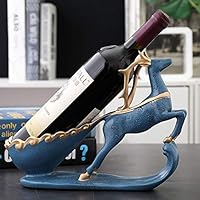 Shirleyle-Hohar Wine Storage Rack Wine Glass Rack Wine Rack Resin Wine Rack Room Decorations Wine Cabinet Wine Storage European Grape Rack for Wine Lovers (Color : Blue, Size : 28x10x22cm)