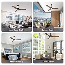 Wozzio 52 inch Indoor Outdoor Ceiling Fan with
