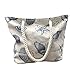 Moskus Gear Beach Bag With Inner Zipper Pocket from Tote Bag with Top Zipper and Rope Handles (M-Medium, Beige)