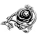 Flongo Womens Ladies Gothic Stainless Steel Rose Flower Vine Band Ring